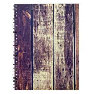 Farbenfroher alter Holz Hintergrund - Vintage dunk Notizblock