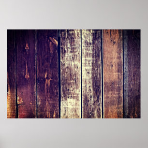Farbenfroher alter Holzhintergrund - Vintag dunkel Poster