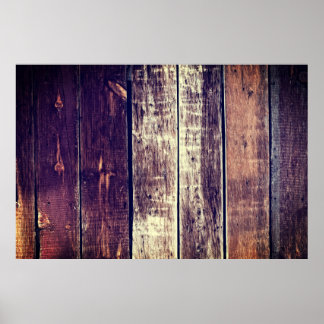 Farbenfroher alter Holzhintergrund - Vintag dunkel Poster