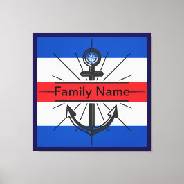 Farbenfroher Anker mit anpassbarer Taste Leinwanddruck