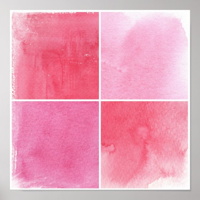 farbenfroher Aquarellhintergrund Poster (Vorne)