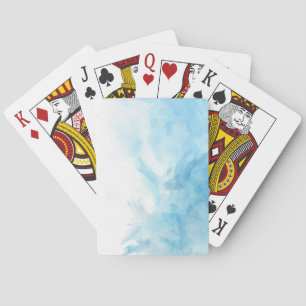 farbenfroher Aquarellhintergrund Spielkarten