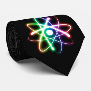 Farbenfroher, atomarer Power   Black Geek Geschenk Krawatte
