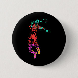 Farbenfroher Badminton Player _ Shuttle Racket _ B Button