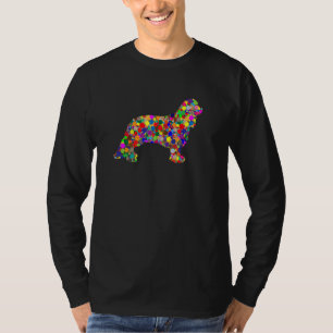 Farbenfroher Basset Hound mit Punkten Internationa T-Shirt