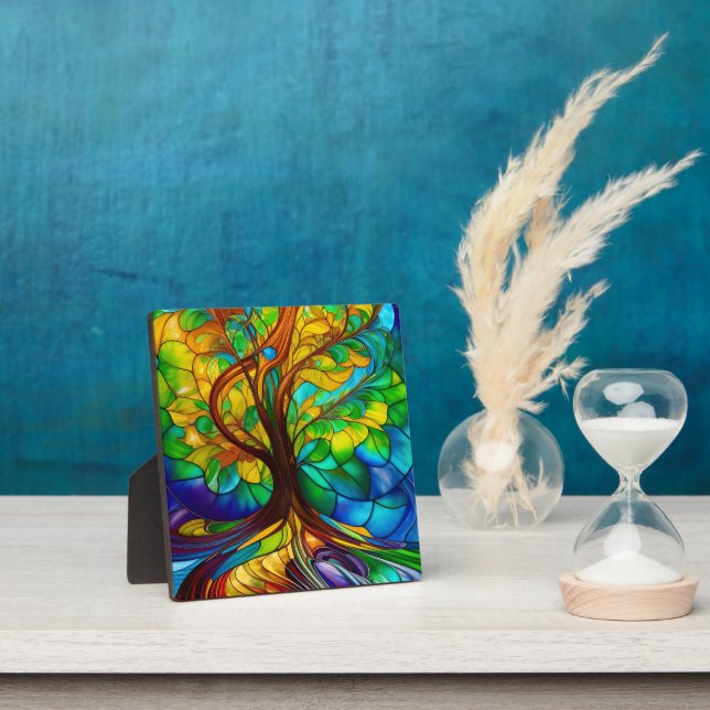 Farbenfroher Baum aus festem Glas Fotoplatte (InSitu)