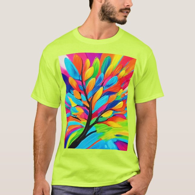 Farbenfroher Baum der Träume T-Shirt (Vorderseite)