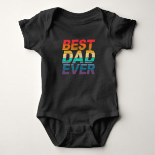 Farbenfroher bester Vater je Vatertag   Bodysuit Baby Strampler