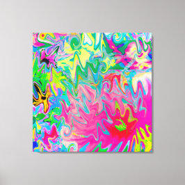 Farbenfroher Blumengarten Abstrakte Collage Leinwanddruck