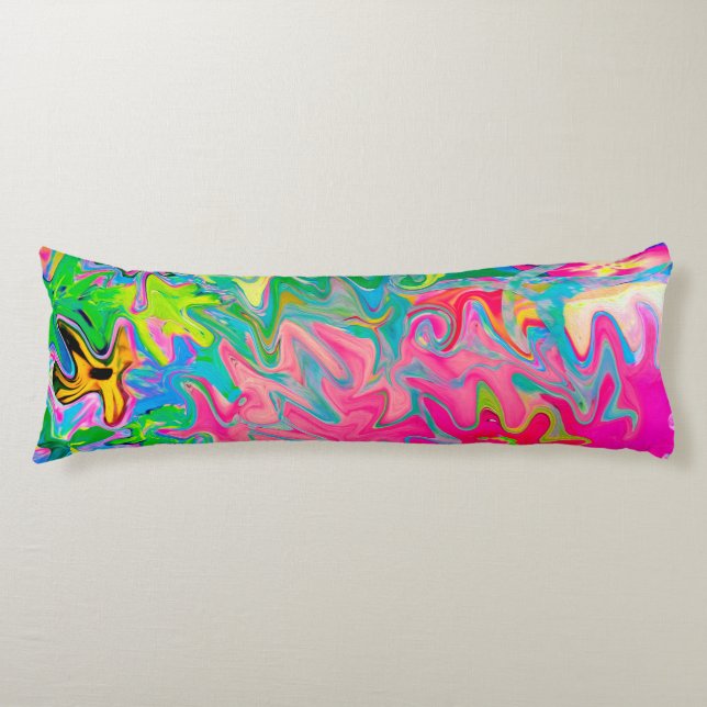 Farbenfroher Blumengarten Abstrakte Collage Seitenschläferkissen (Vorderseite)