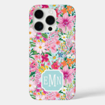 Farbenfroher Blumengarten-Monogramm
