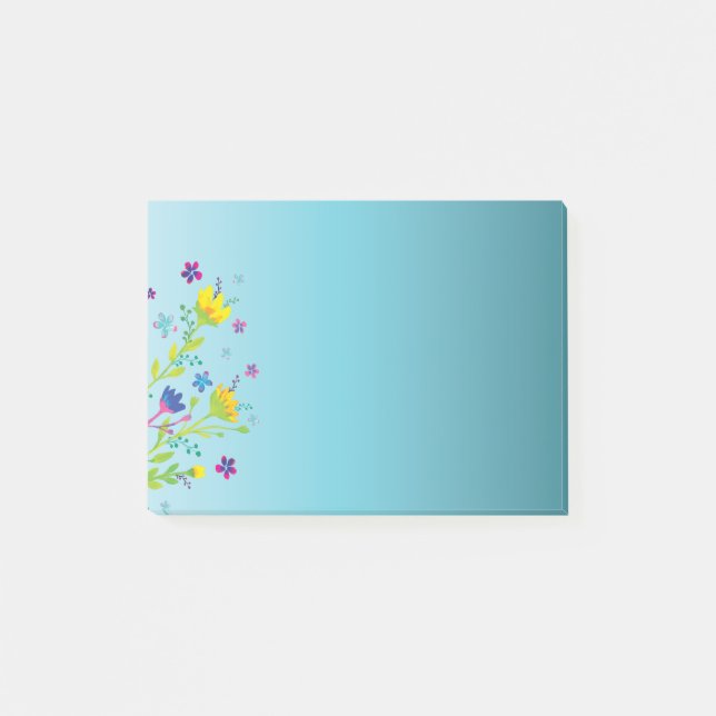 Farbenfroher Blumengarten Post-it Klebezettel (Vorderseite)