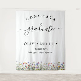 farbenfroher blumengeschmückter Abschluss im Hinte Wandteppich