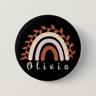 Farbenfroher Boho Rainbow mit Personalisiertem Nam Button