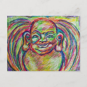 farbenfroher Buddha Postkarte