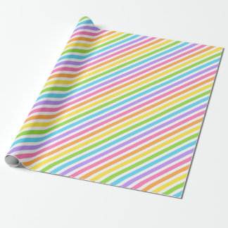 Farbenfroher Candy Strip Geschenkpapier