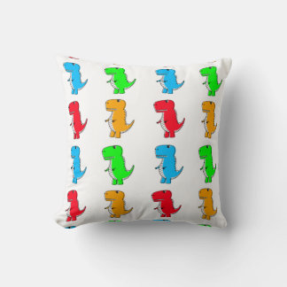 Farbenfroher Cartoon Dinosaur Muster Kissen