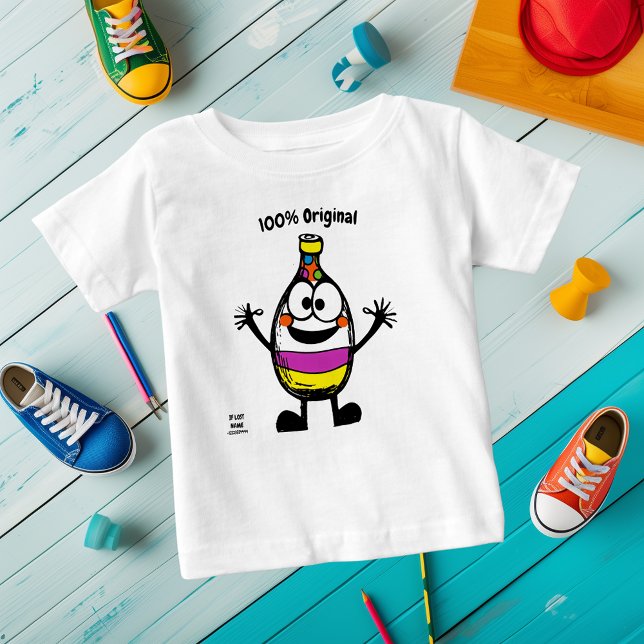 Farbenfroher Cartoon für Flaschen - Spaß und indiv Baby T-shirt (Von Creator hochgeladen)