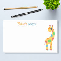 Farbenfroher Cartoon Giraffe Individuelle Name