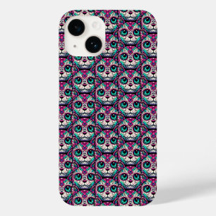 Farbenfroher Cat Sugar Skull Case-Mate iPhone 14 Hülle