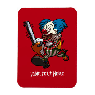 Farbenfroher Chainsaw Clown Halloween Horror Carto Magnet