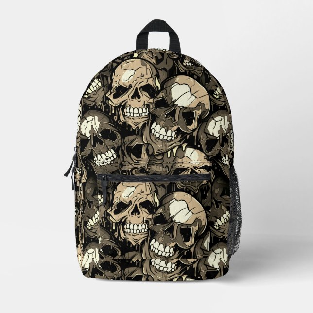 Farbenfroher Chaoskull Bedruckter Rucksack (Vorderseite)