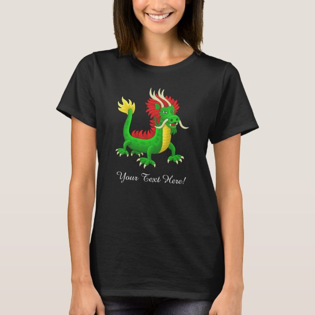 Farbenfroher chinesischer Drache T-Shirt (Vorderseite)