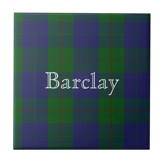 Farbenfroher Clan Barclay Tartan Karierte Tile Fliese (Vorderseite)