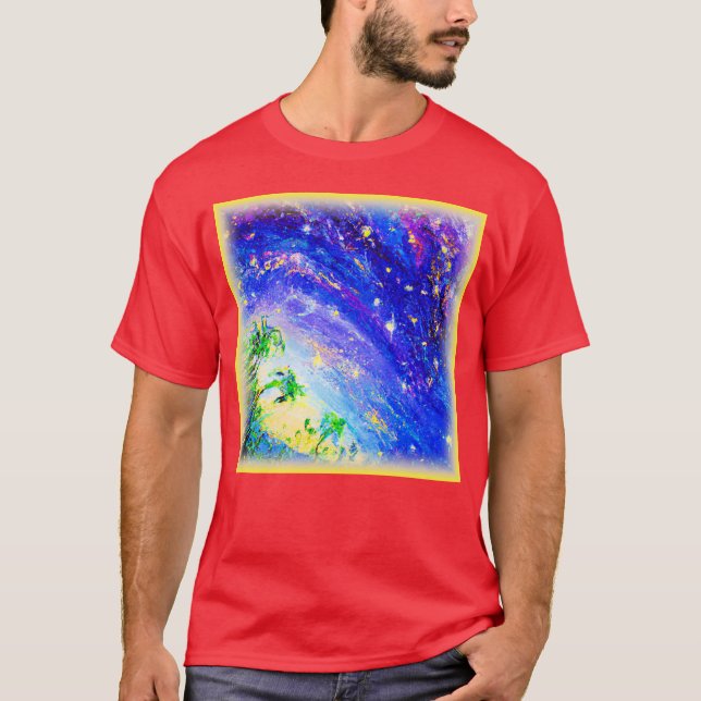 Farbenfroher Dance Dancing im Himmel. Jetzt kaufen T-Shirt (Vorderseite)