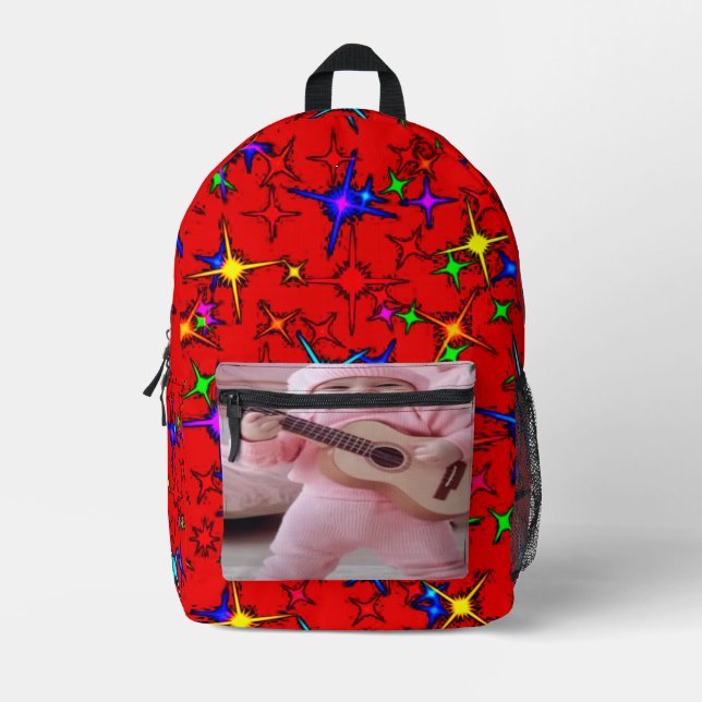 Farbenfroher digitaler Design-Backpack - Perfekte  Bedruckter Rucksack (Vorderseite)