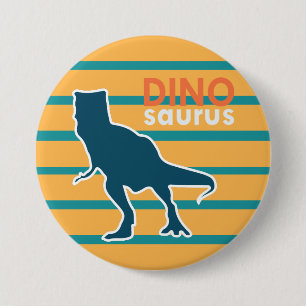 Farbenfroher Dinosaurier Jurazeit Tier T-Rex Button