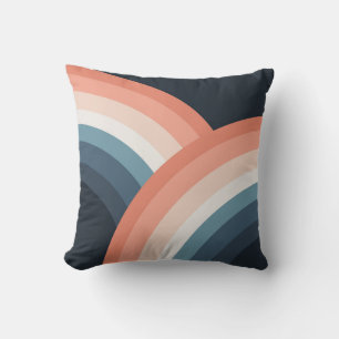 Farbenfroher doppelter Retro-Regenbogenstil Kissen