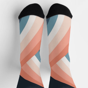Farbenfroher doppelter Retro-Regenbogenstil Socken