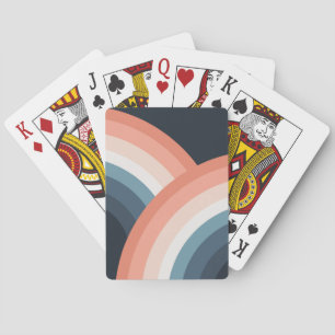 Farbenfroher doppelter Retro-Regenbogenstil Spielkarten