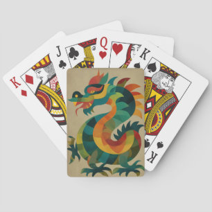 Farbenfroher Drache Spielkarten
