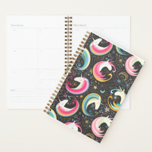 Farbenfroher Einhorn-Desk-Planer-Kalender Planer