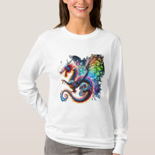 Farbenfroher Feuerdrache T-Shirt