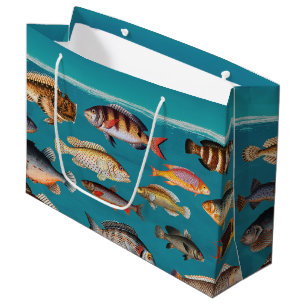 Farbenfroher Fisch unter blauem Meer Große Geschenktüte