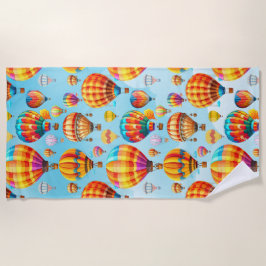 Farbenfroher Flug Hot Air Ballon Strandtuch
