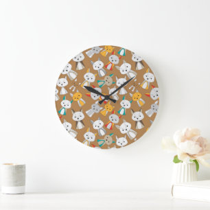 Farbenfroher Fox Cartoon Große Wanduhr