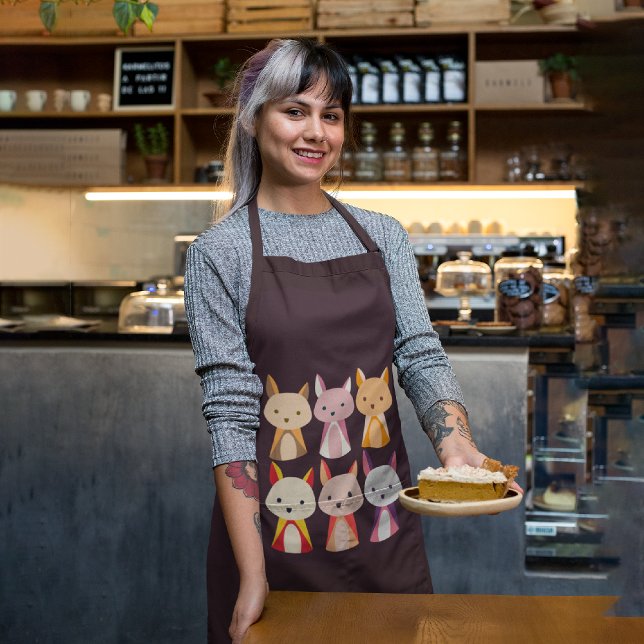 Farbenfroher Fox Cartoon Schürze (Von Creator hochgeladen)