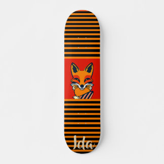 Farbenfroher Fox Funny Personalisiert Skateboard
