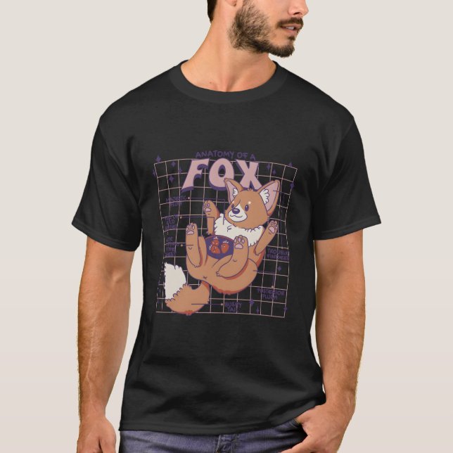 Farbenfroher Fox Realistischer Fox T-Shirt (Vorderseite)