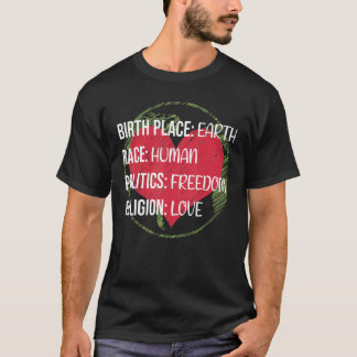 Farbenfroher Frieden Proud Humanist T-Shirt