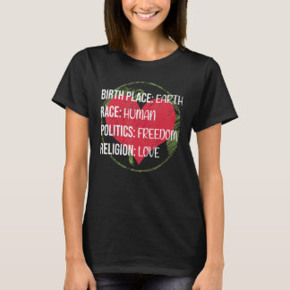 Farbenfroher Frieden Proud Humanist T-Shirt