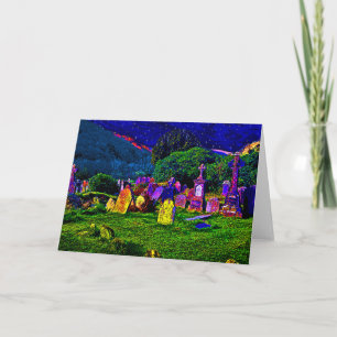 Farbenfroher Friedhof Karte