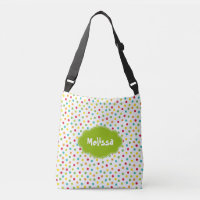 Farbenfroher Fun Polka Dotted angepasste Add Name