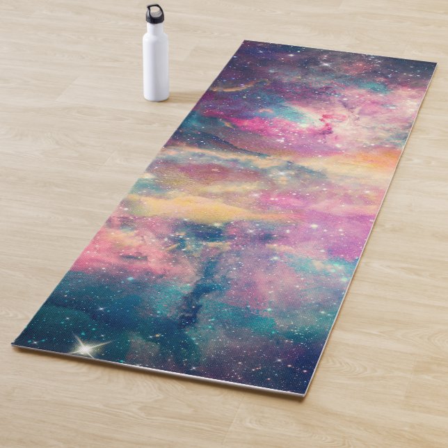 Farbenfroher Galaxy Nebel Aquarellmalerei Yogamatte (Beispiel)