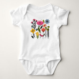Farbenfroher Garten Baby Strampler