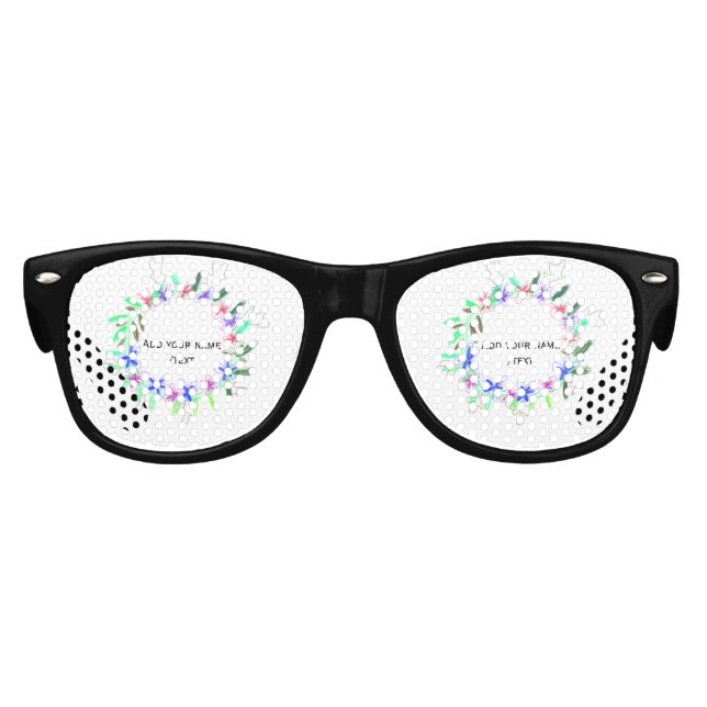 farbenfroher Gartenkranz Weihnachtsweihnachtsnacht Partybrille (Vorderseite)